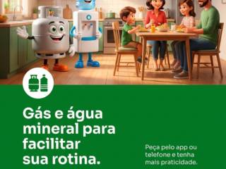 Gás e água mineral para facilitar sua rotina