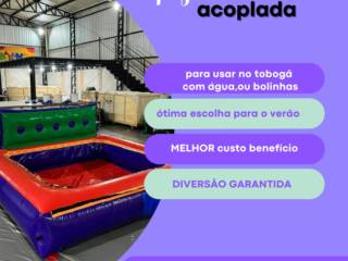 Piscina acoplada ao tobogã!!