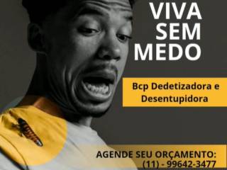 Viva sem medo de insetos com a BCP Dedetizadora e Desentupidora!