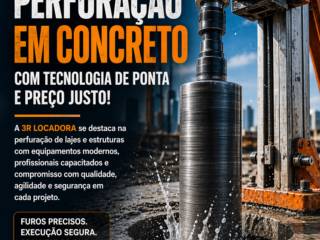 Perfuração em concreto com tecnologia de ponta e preço justo ganha destaque na região