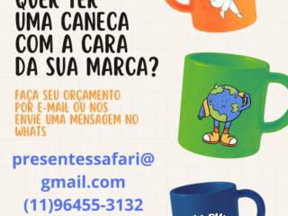 Quer ter uma caneca com a cara da sua marca? 