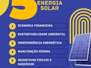5 benefícios da energia solar.