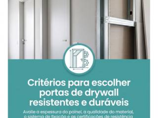 Critérios para escolher portas de drywall resistentes e duráveis