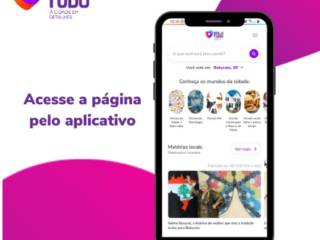 Acesse a página solutudo pelo App