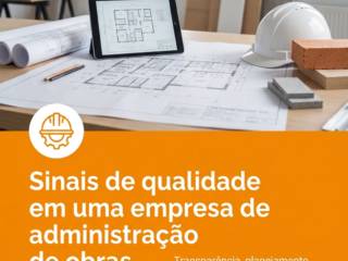 Sinais de qualidade em uma empresa de administração de obras