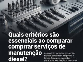Quais critérios são essenciais ao comparar serviços de manutenção diesel?