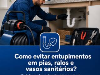 Como evitar entupimentos em pias, ralos e vasos sanitários?