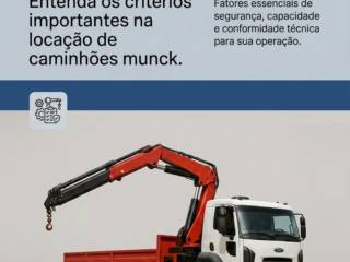 Entenda os critérios importantes na locação de caminhões munck