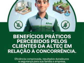 Benefícios práticos percebidos pelos clientes da Altec em relação à concorrência.