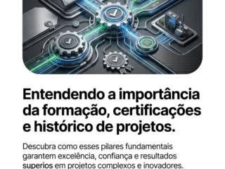 Entendendo a importância da formação, certificações e histórico de projetos