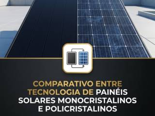 Comparativo entre tecnologia de painéis solares monocristalinos e policristalinos