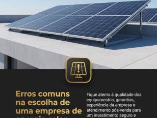 Erros comuns na escolha de uma empresa de energia solar