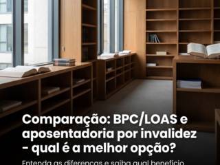 Comparação: BPC/LOAS e aposentadoria por invalidez - qual é a melhor opção?