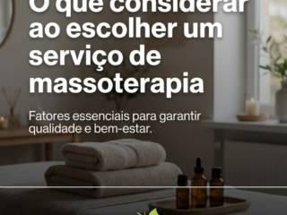 O que considerar ao escolher um serviço de massoterapia