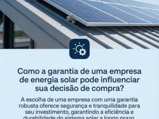 Como a garantia de uma empresa de energia solar pode influenciar sua decisão de compra?
