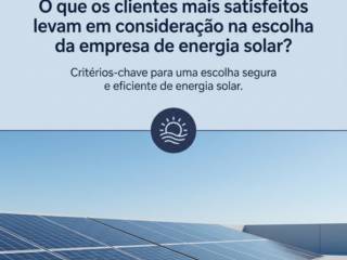 O que os clientes mais satisfeitos levam em consideração na escolha da empresa de energia solar?