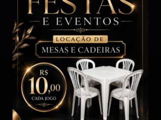 Aluguel de mesas e cadeiras para festas mais completas