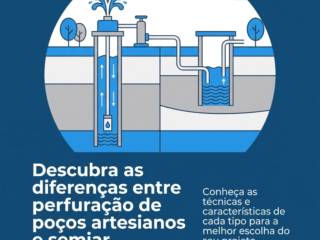 Descubra as diferenças entre perfuração de poços artesianos e semiar