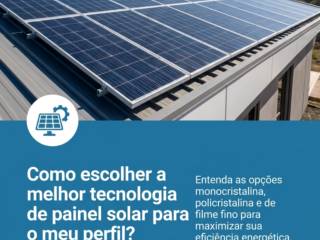 Como escolher a melhor tecnologia de painel solar para o meu perfil?