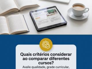Quais critérios considerar ao comparar diferentes cursos?