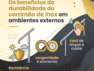 Os benefícios da durabilidade do corrimão de inox em ambientes externos
