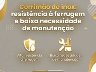 Corrimão de inox: resistência à ferrugem e baixa necessidade de manutenção