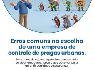 Erros comuns na escolha de uma empresa de controle de pragas urbanas