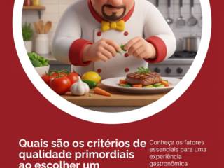Quais são os critérios de qualidade primordiais ao escolher um restaurante?