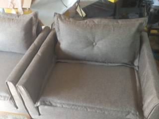 Poltronas em linho grafite