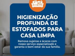 Higienização profunda de estofados para casa limpa