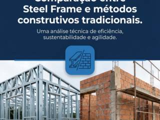 Comparação entre Steel Frame e métodos construtivos tradicionais.