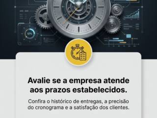 Avalie se a empresa atende aos prazos estabelecidos