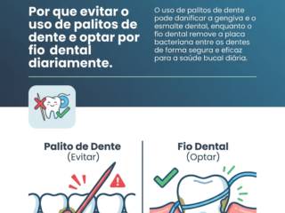 Por que evitar o uso de palitos de dente e optar por fio dental diariamente