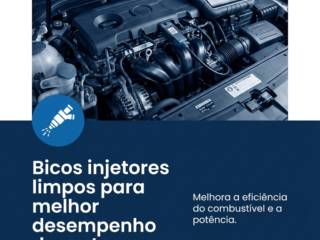 Bicos injetores limpos para melhor desempenho do motor