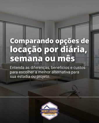 Comparando opções de locação por diária, semana ou mês