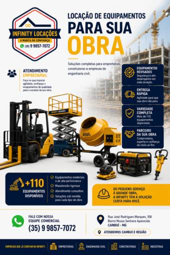 Equipamentos de Confiança para Sua Obra Não Parar