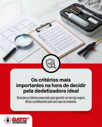 Os critérios mais importantes na hora de decidir pela dedetizadora ideal