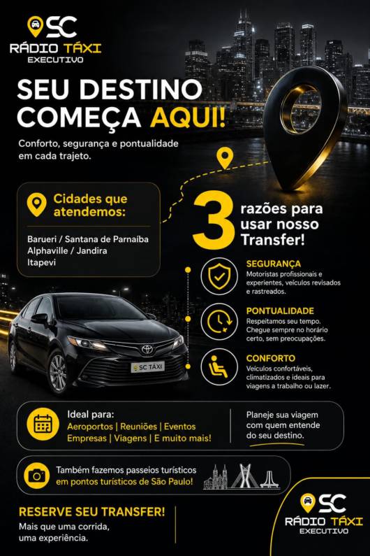 Transfer em Alphaville e região: regiões atendidas e vantagens
