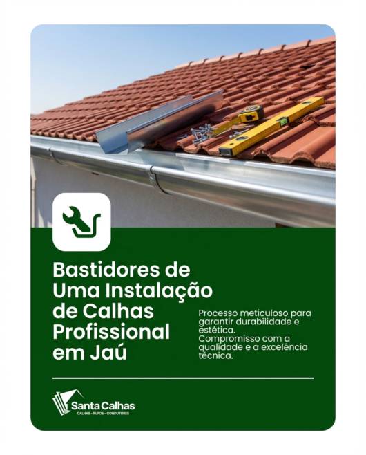 Bastidores de Uma Instalação de Calhas Profissional em Jaú
