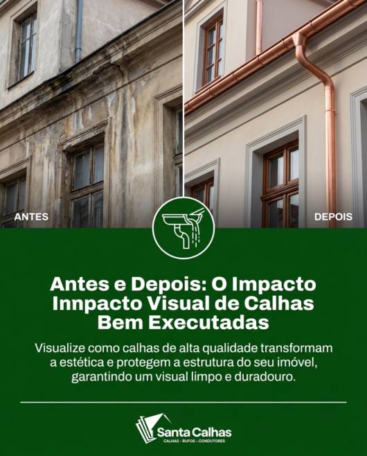 Antes e Depois: O Impacto Visual de Calhas Bem Executadas