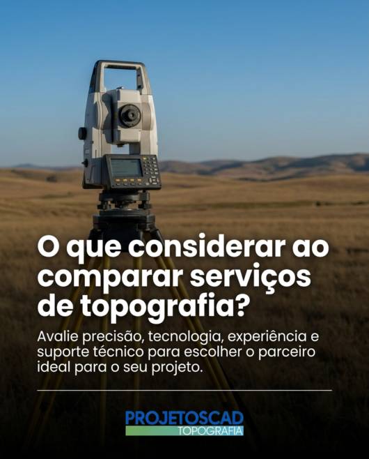 O que considerar ao comparar serviços de topografia?
