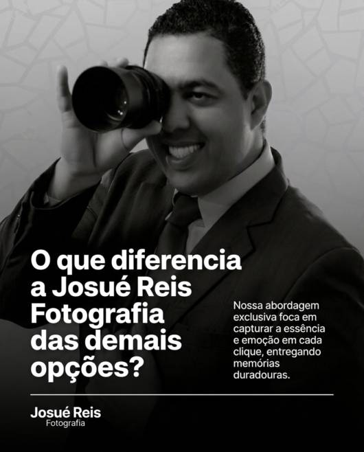 O que diferencia a Josué Reis Fotografia das demais opções?