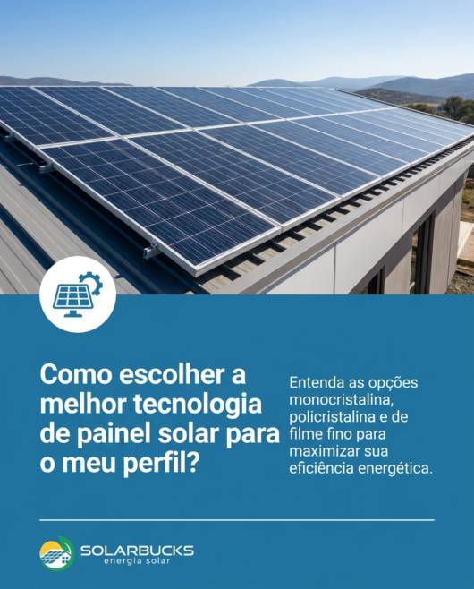 Como escolher a melhor tecnologia de painel solar para o meu perfil?