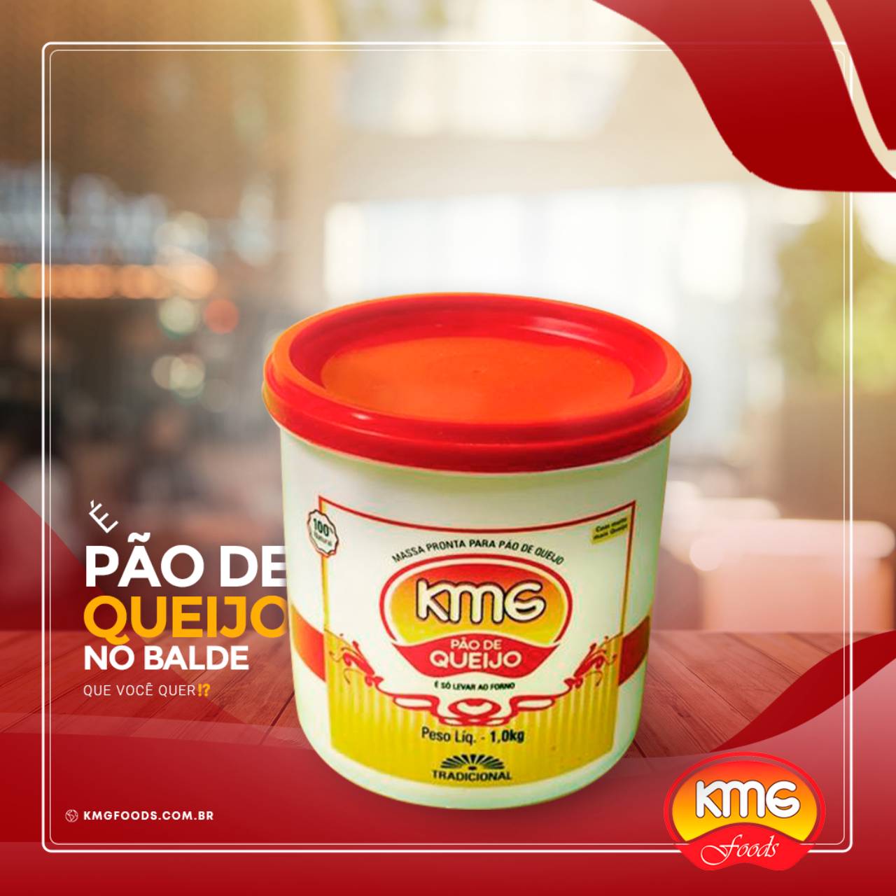 Pães de queijo massa fresca - balde de 04 kg em Foz do Iguaçu, PR