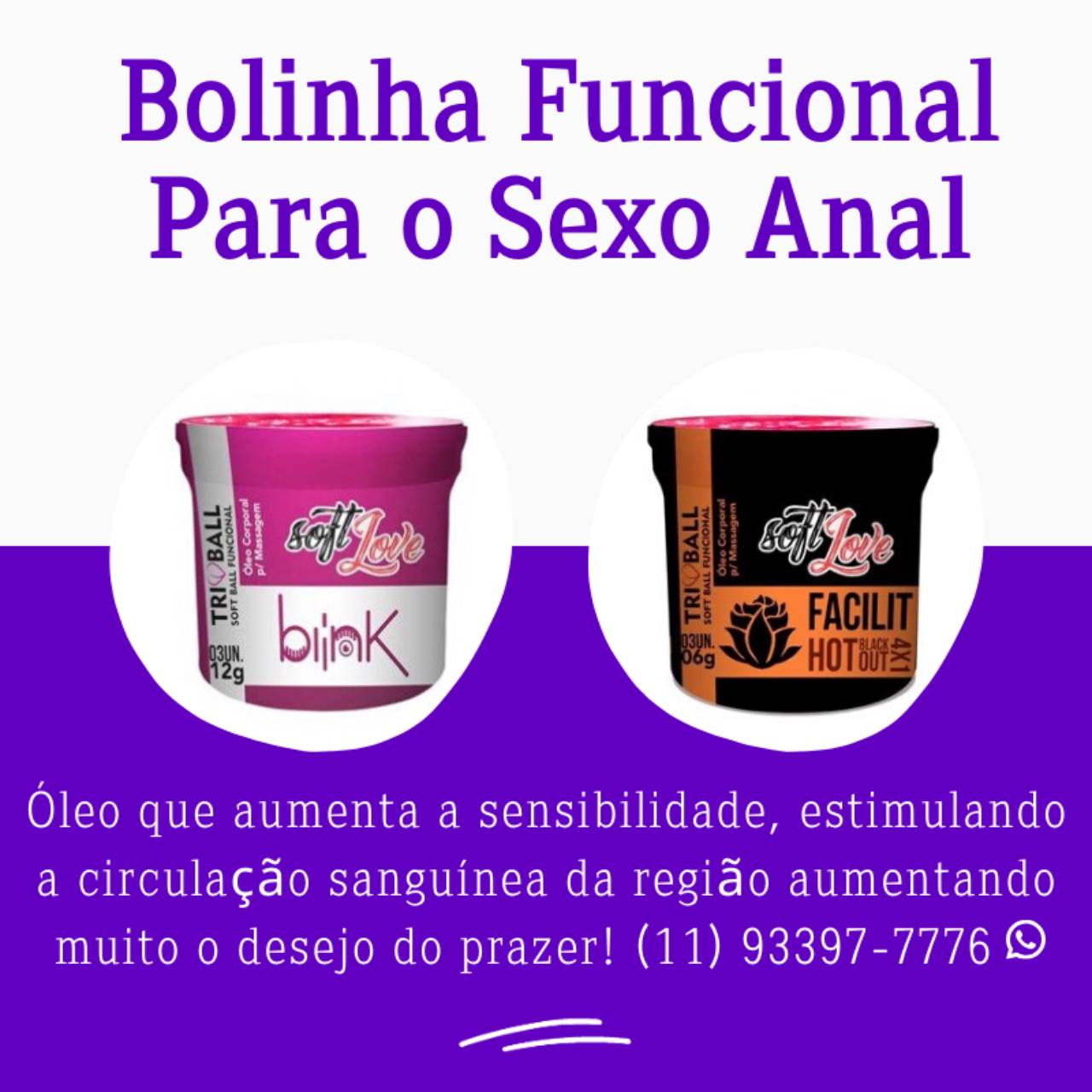 Bolinha soft ball – blink ou soft ball – facilit hot black out - 14ª  categoria - vá além - sexo anal em Guarulhos, SP | Classificados - Solutudo