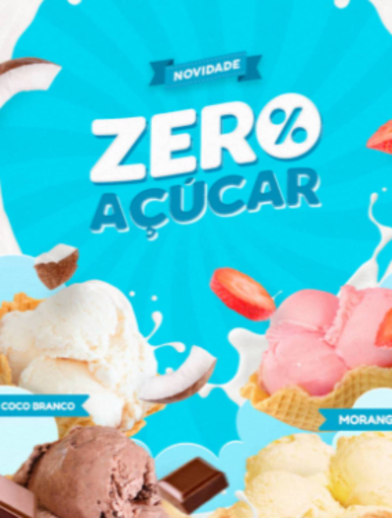 Sorvetes Floripa - AÇAÍ ZERO SEM ADIÇÃO DE AÇÚCAR 60% polpa, zero Glúten e  zero Lactose e nadinha de adição de AÇÚCAR. Vai dizer que não é Topzera. 🤩  EXPERIMENTE E SABOREIE!