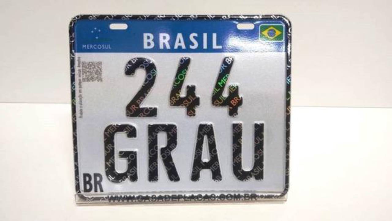 Placa Decorativa Moto Nem Pede 244 Grau