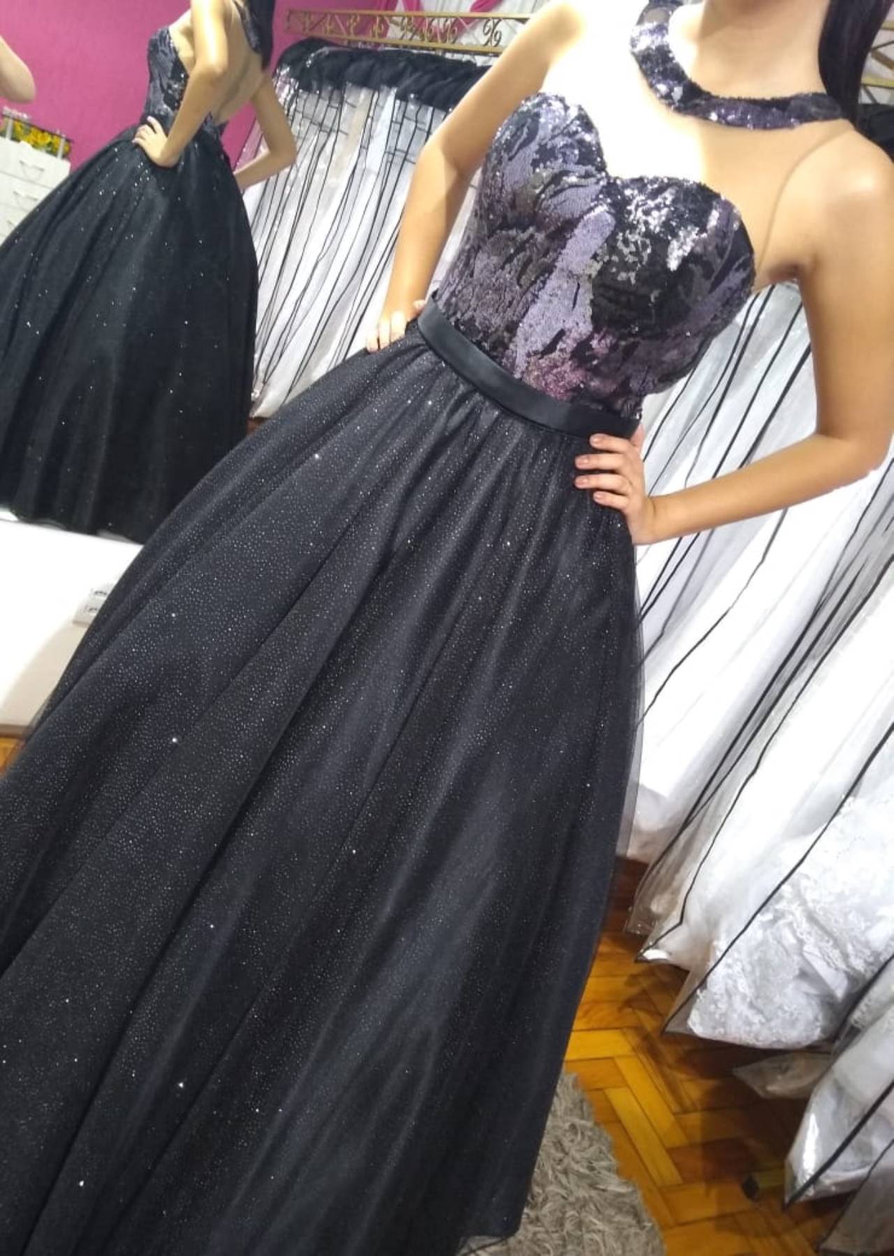 Vestido orders debutante preto