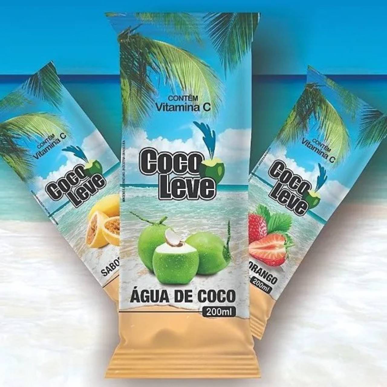 Gelo Coco Leve Sabor Água de Coco 200ml