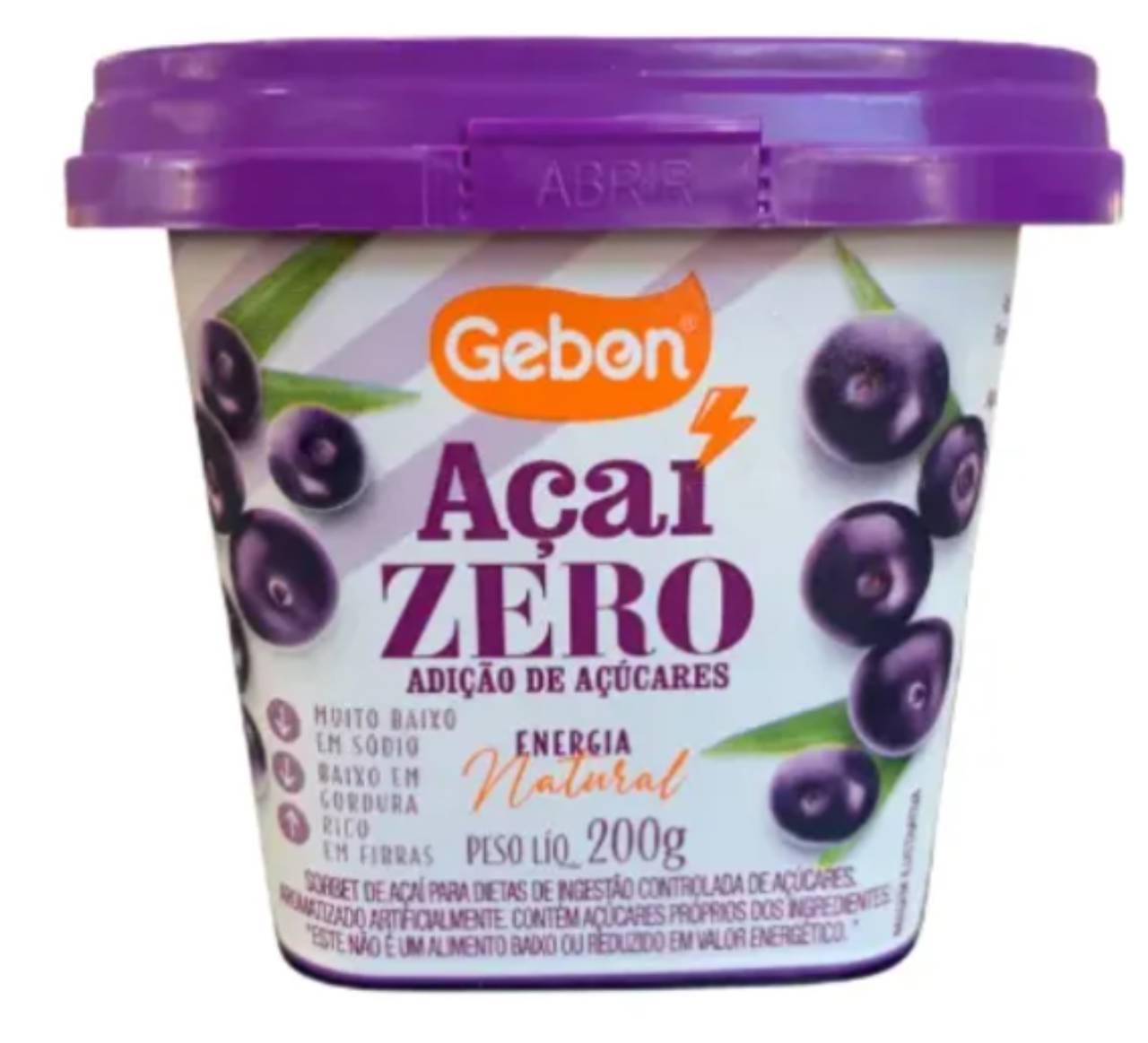 Sorvetes Floripa - AÇAÍ ZERO SEM ADIÇÃO DE AÇÚCAR 60% polpa, zero Glúten e  zero Lactose e nadinha de adição de AÇÚCAR. Vai dizer que não é Topzera. 🤩  EXPERIMENTE E SABOREIE!